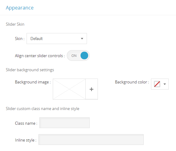 Master Slider Appearance Settings