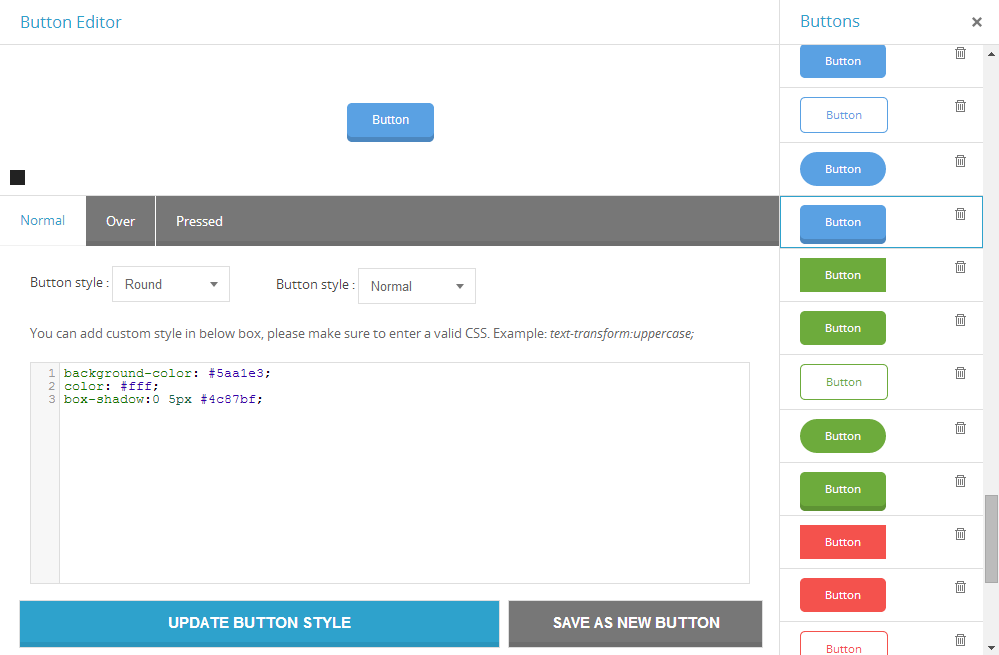 Master Slider Button Editor