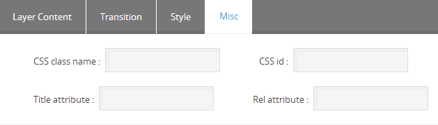 Master Slider Slide layer style