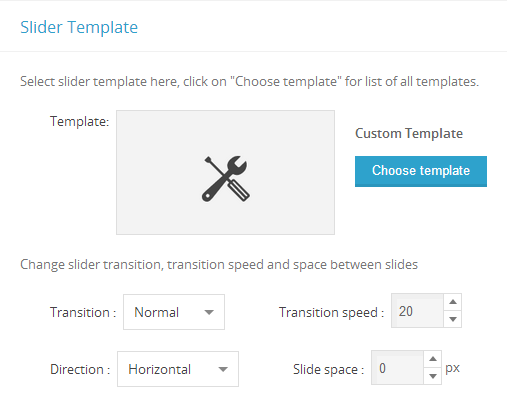Master Slider Templates Settings